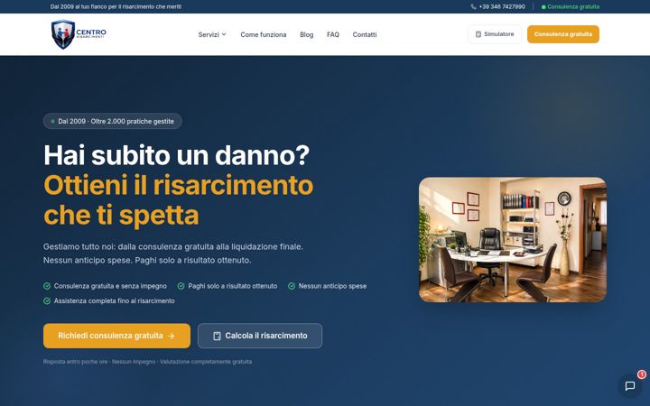 Screenshot of centrorisarcimenti.com