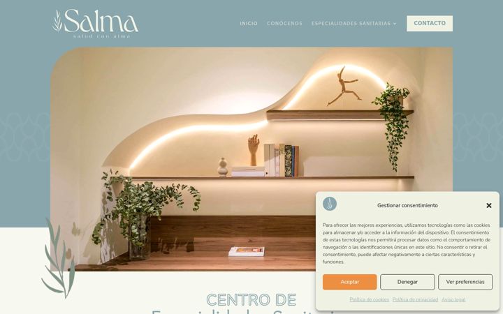 Screenshot of centrosalma.com
