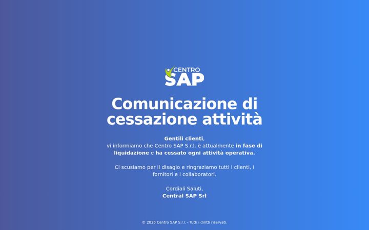 Screenshot of centrosap.it