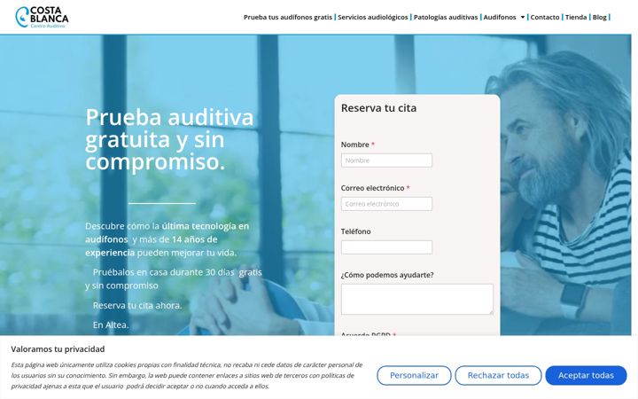 Screenshot of centroscostablanca.es