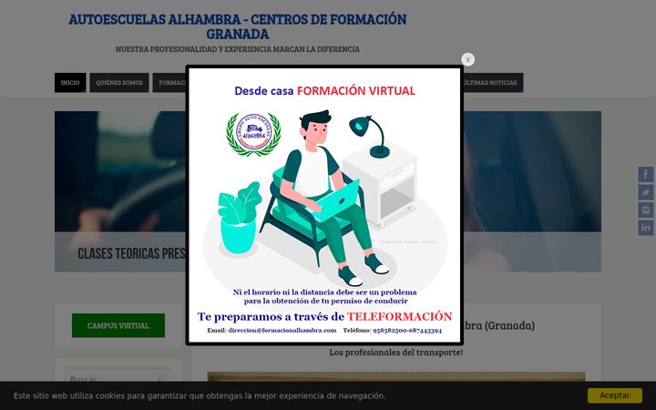 Screenshot of centrosdeformacionalhambra.es