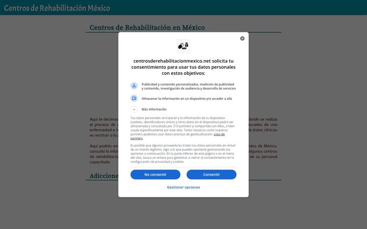 Screenshot di centrosderehabilitacionmexico.net