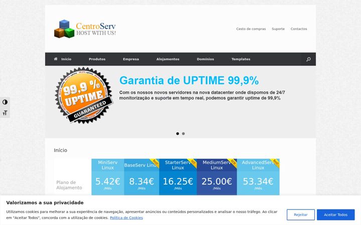 Captura de ecrã de centroserv.pt