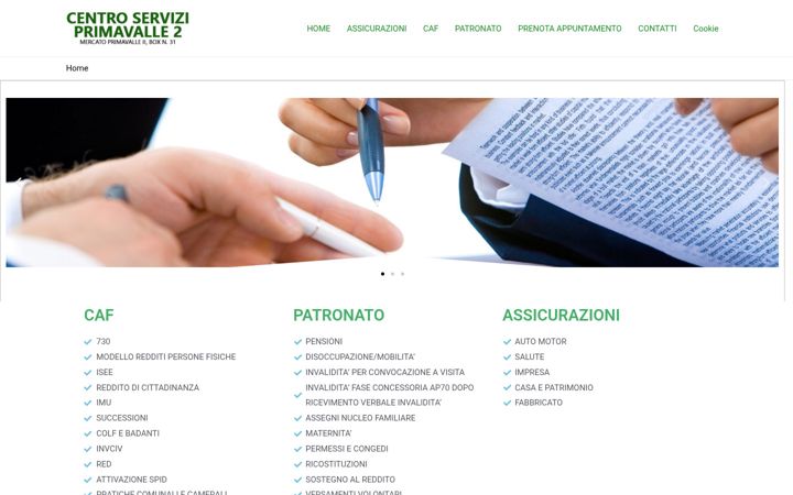 Screenshot of centroserviziprimavalle2.it