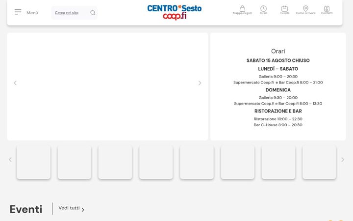 Screenshot stránky centrosesto.it