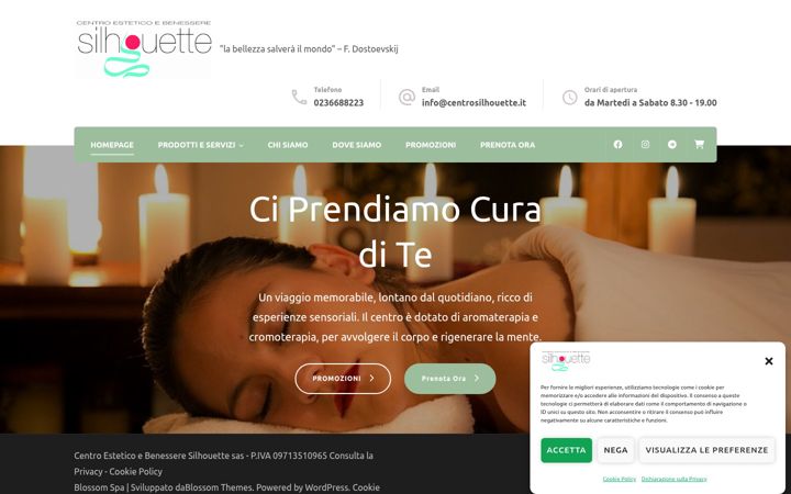 Screenshot of centrosilhouette.it