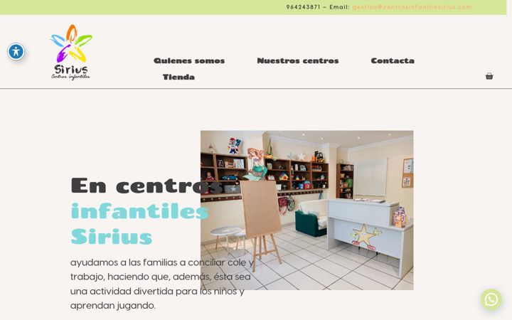 Screenshot of centrosinfantilessirius.com