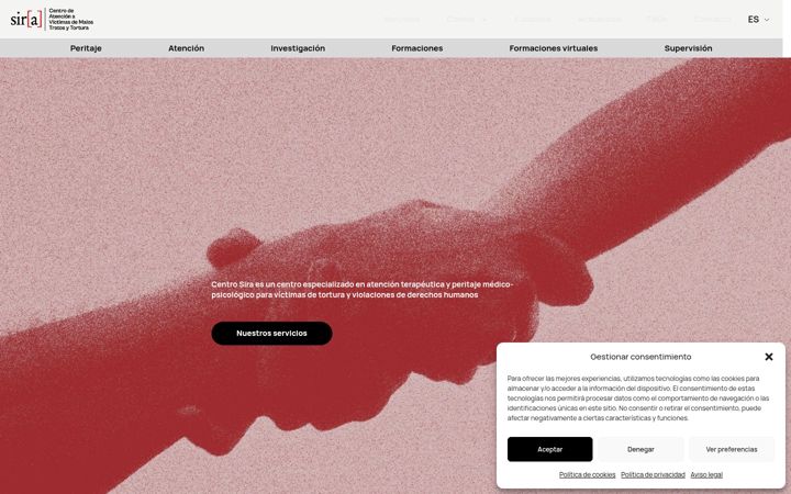 Screenshot of centrosira.org