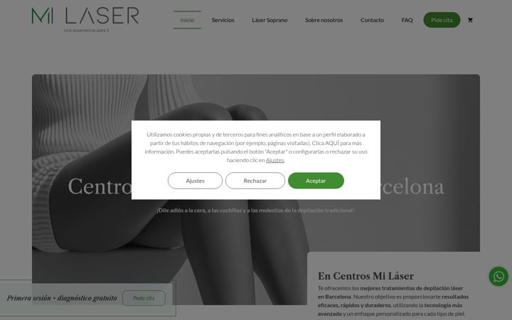 Screenshot of centrosmilaser.com