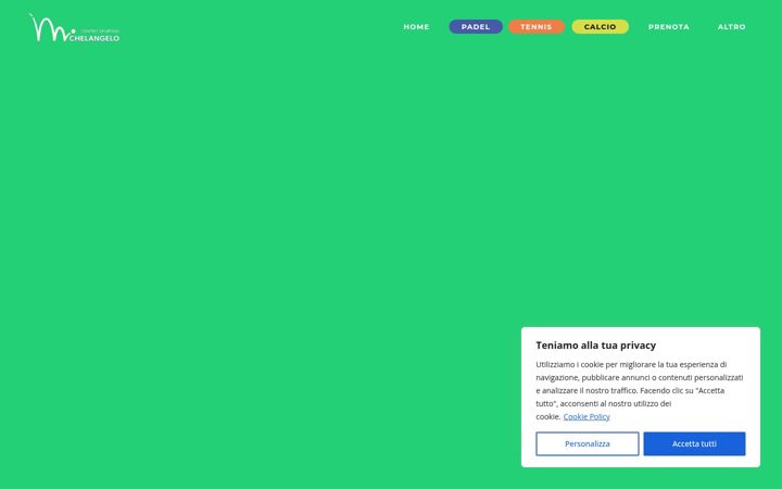 Screenshot of centrosportivomichelangelo.it