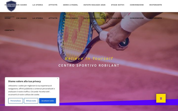 Screenshot of centrosportivorobilant.it
