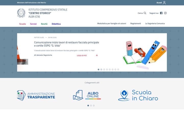 Screenshot of centrostoricoalba.edu.it