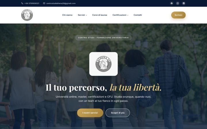 Screenshot of centrostudiathena28.it