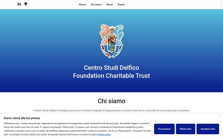 Zrzut ekranu centrostudidelficofoundation.org