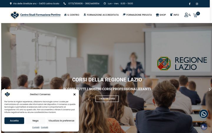Screenshot of centrostudiformazionepontino.it