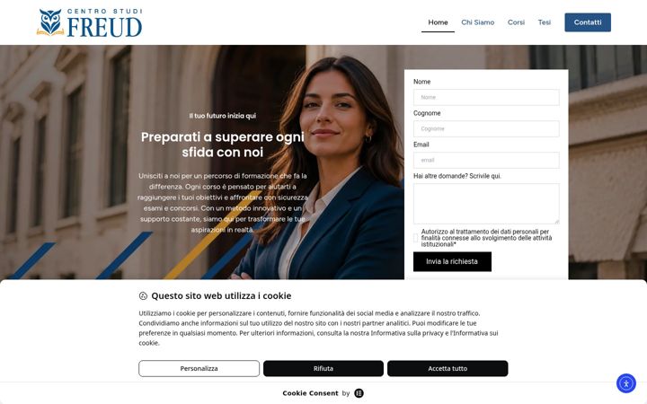 Screenshot of centrostudifreud.it