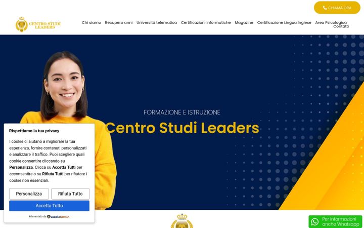 Zrzut ekranu centrostudileaders.org