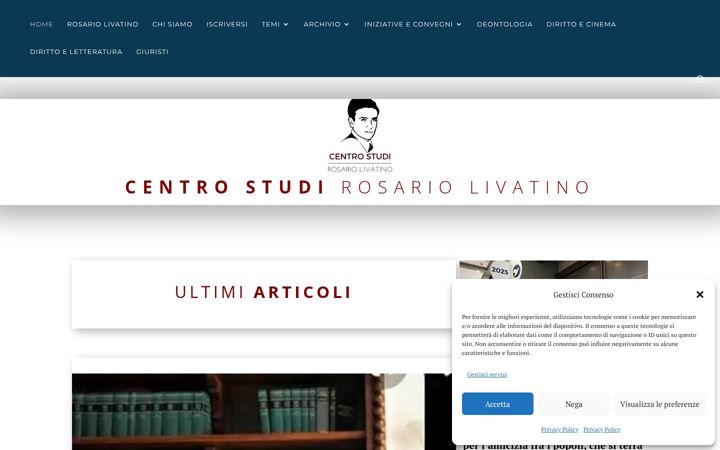 Screenshot of centrostudilivatino.it