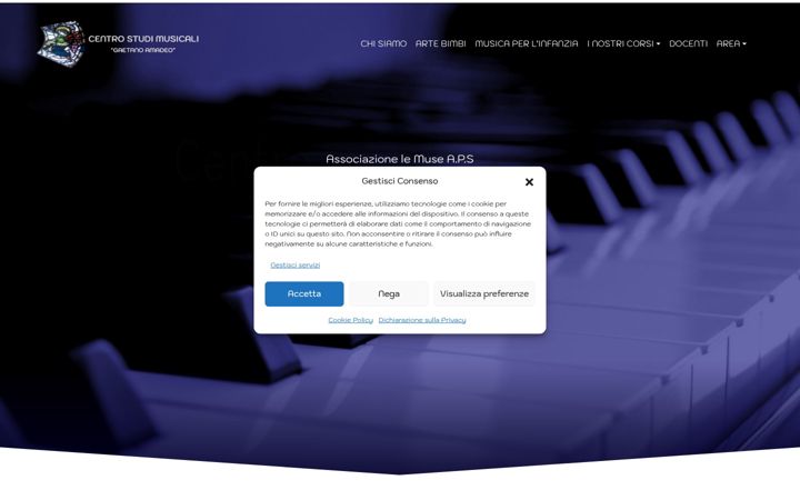 Screenshot of centrostudimusicaligaetanoamadeo.it