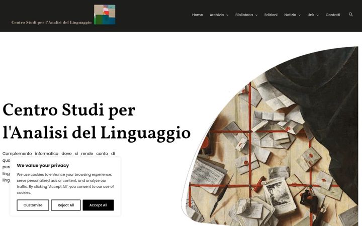 Screenshot of centrostudiperanalisidellinguaggio.com