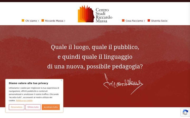Screenshot of centrostudiriccardomassa.it