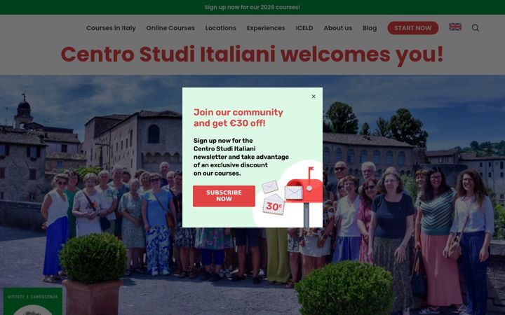 Zrzut ekranu centrostuditaliani.org