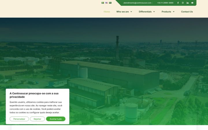 Screenshot of centrosucar.com