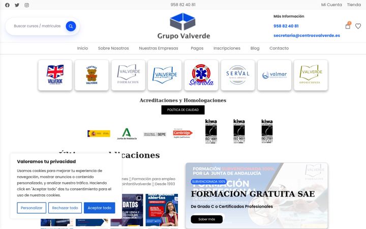 Képernyőkép: centrosvalverde.es