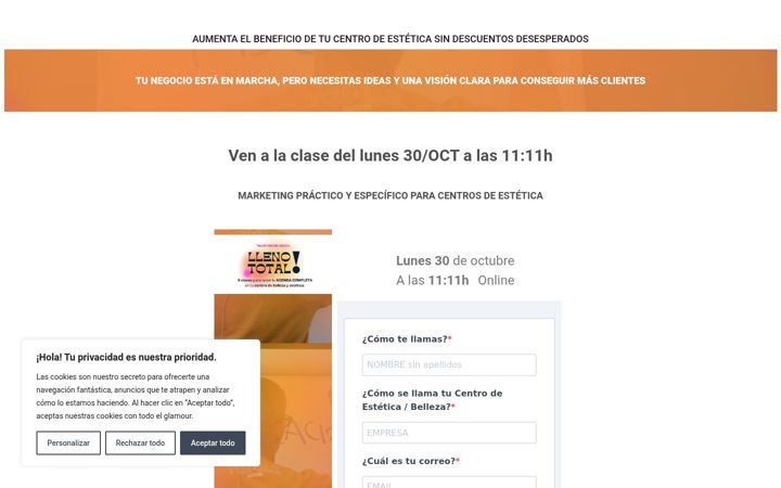 Képernyőkép: centrosvip.es