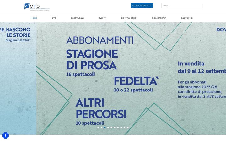 Screenshot of centroteatralebresciano.it
