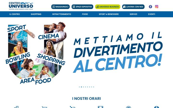 Screenshot of centrouniverso.it