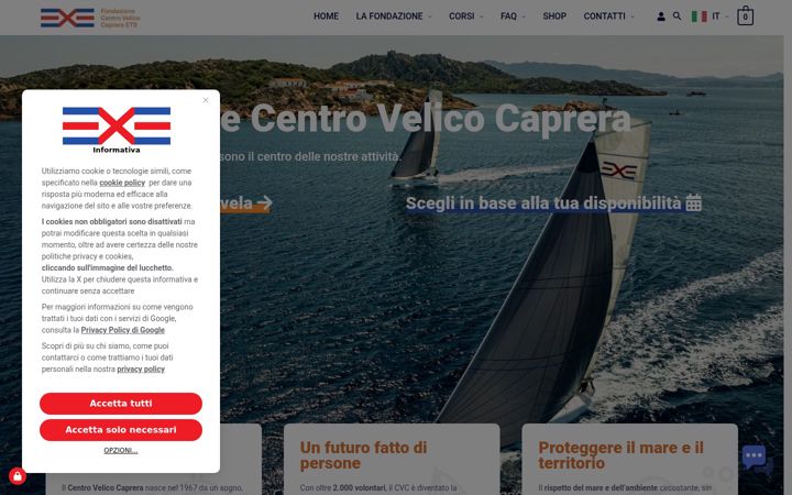Screenshot ta' centrovelicocaprera.it