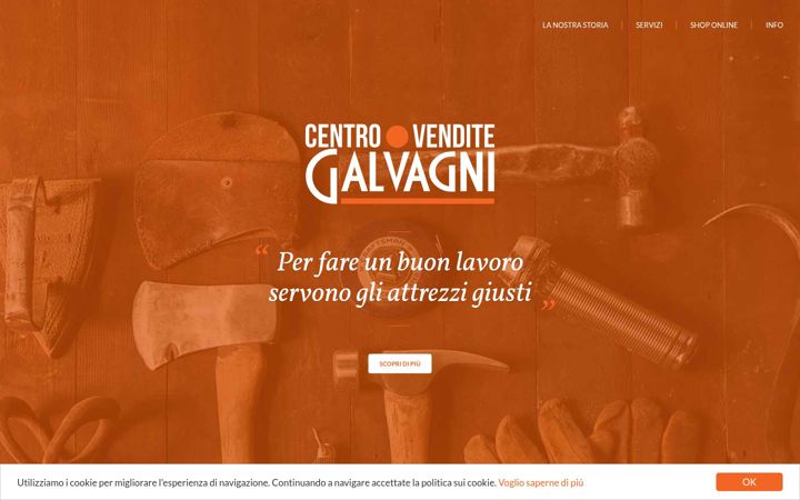 Screenshot of centrovenditegalvagni.com