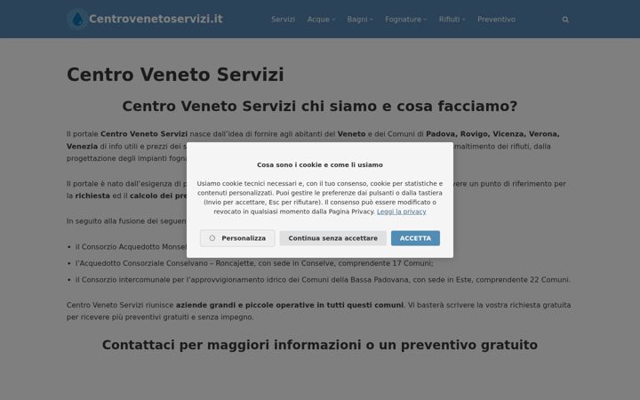 Screenshot of centrovenetoservizi.it