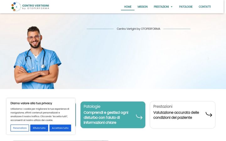Screenshot of centrovertigini.it