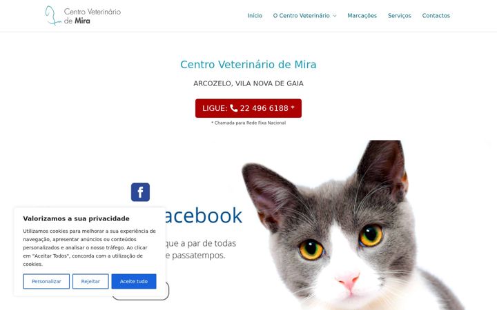 Screenshot of centroveterinariomira.com