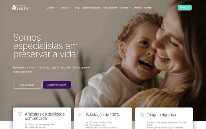 Screenshot von centrovidafertil.com.br