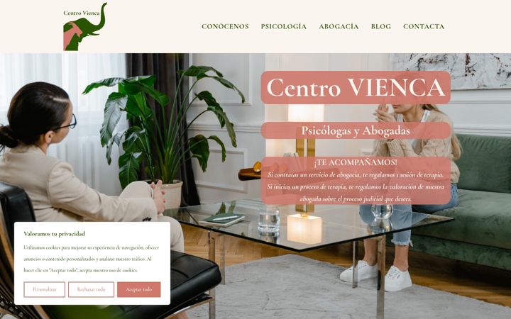 Screenshot of centrovienca.com