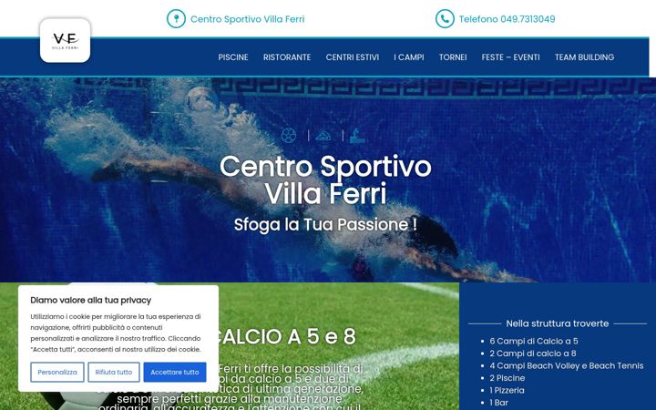 Screenshot of centrovillaferri.it