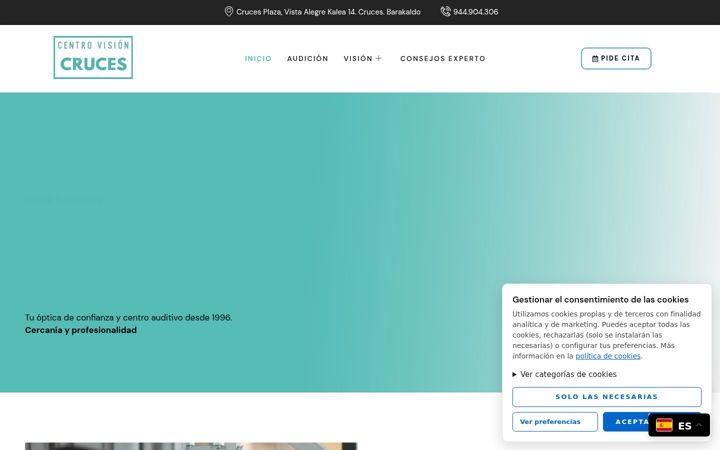 Screenshot of centrovisioncruces.com