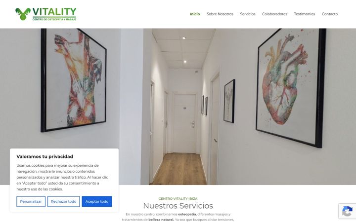Screenshot of centrovitalityibiza.com