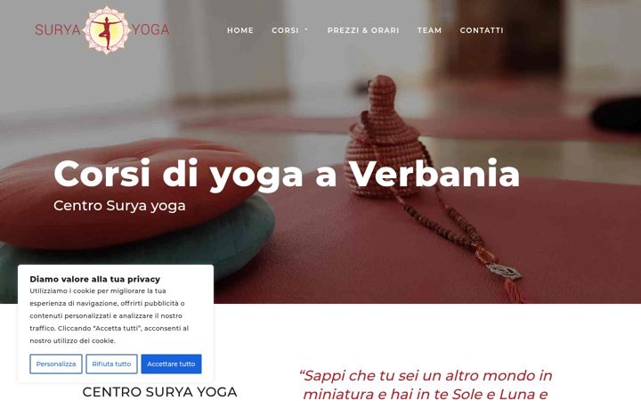 Screenshot of centroyogaverbania.com