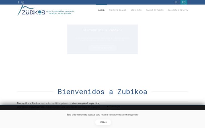 Snimka zaslona za centrozubikoapsicologos.com
