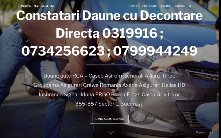 Captura de ecrã de centrudauneauto.ro