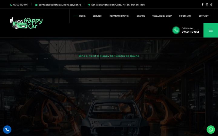 Captura de ecrã de centrudaunehappycar.ro