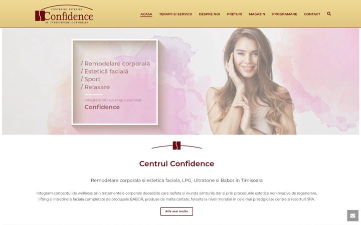 Captura de ecrã de centrul-confidence.ro