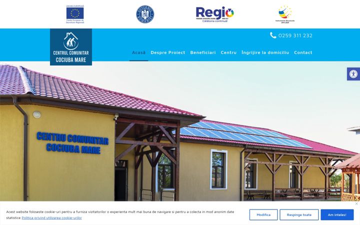 Captura de ecrã de centrulcomunitarcociubamare.ro