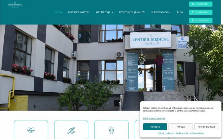 Zrzut ekranu centrulmedicalandreak.ro