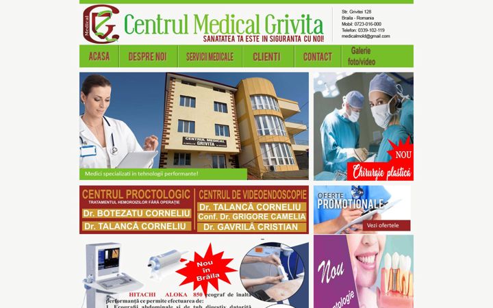 Zrzut ekranu centrulmedicalgrivita.ro