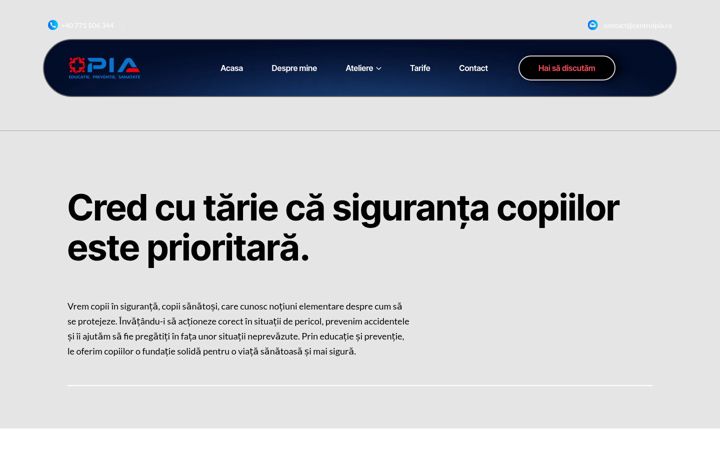 Zrzut ekranu centrulpia.ro
